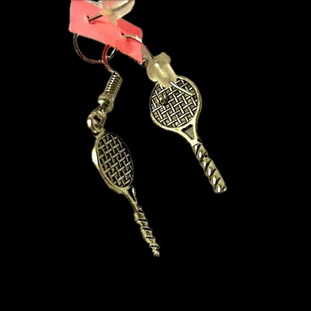 NWT handmade rare Tennis Prep artist / luxury earrings hypoallergenic .925 - Picture 5 of 7